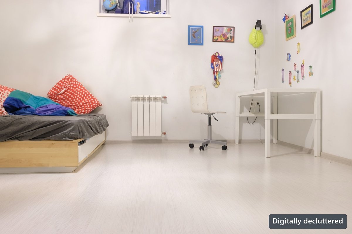Depois: sala limpa